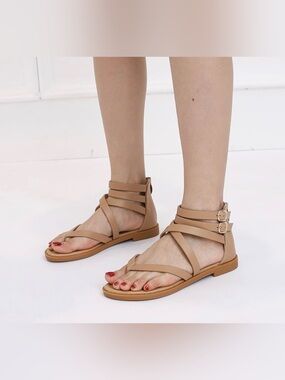 4/$25 • Ziitop Gladiator Fisherman Strappy Flat Sandals